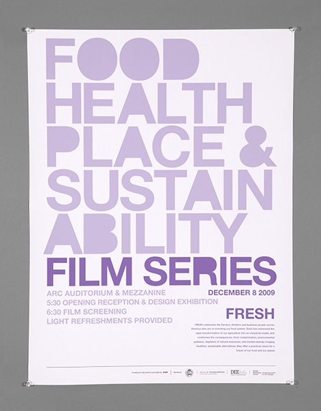 Food, Health, Place and Sustaianability Film Series Poster, Daniel Korte