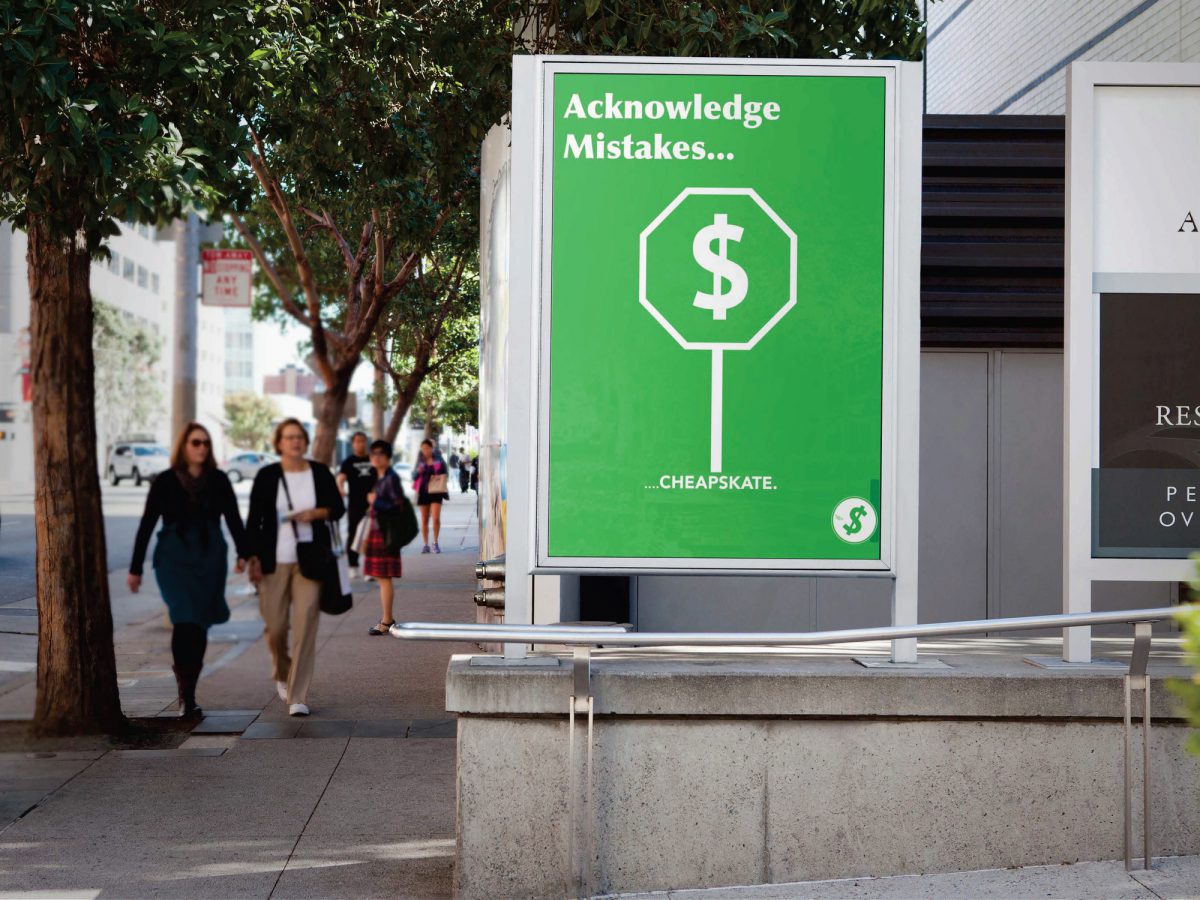 CHEAPSKATE Poster – “Acknowledge Mistakes”