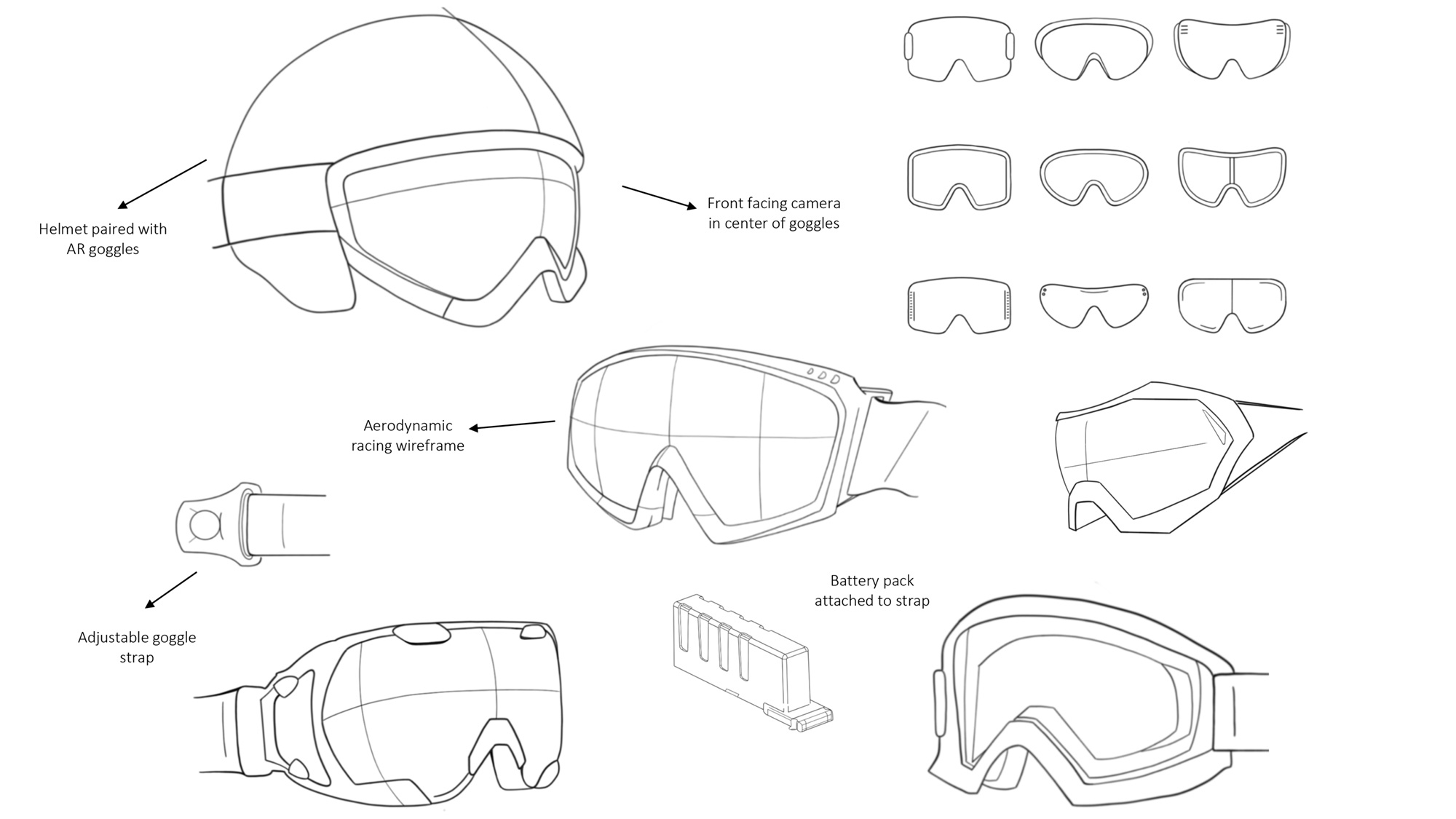 Vector Hand Draw Illustration Snowboard Glasses Stock Vector (Royalty Free)  1534574855 | Shutterstock