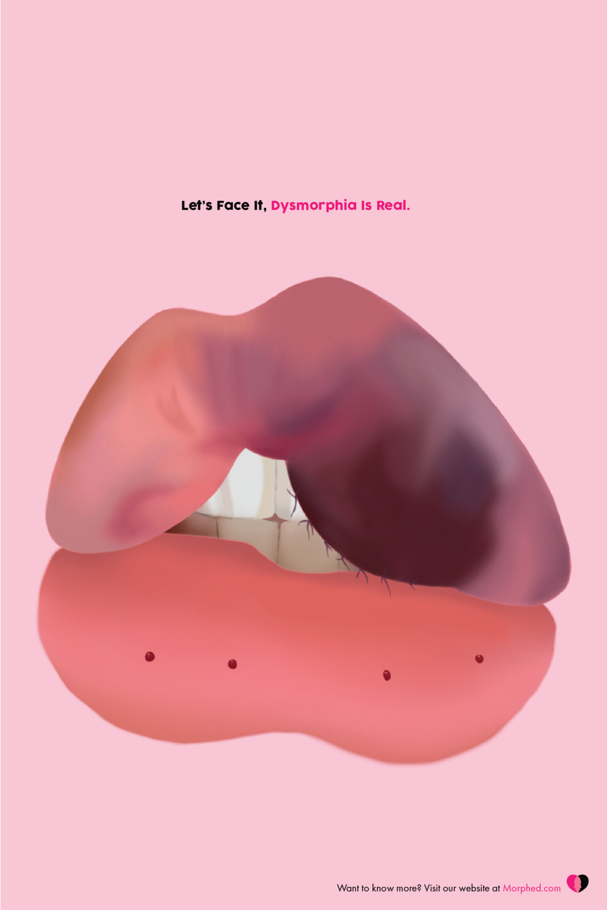 Let’s Face it, Lip Poster
