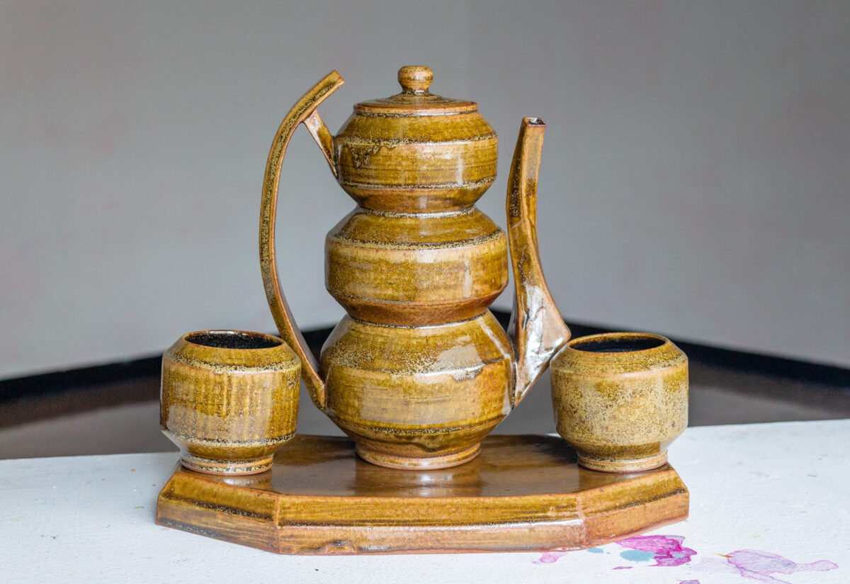 Angled Tea Set – Ft. Sheridan Earth Glaze