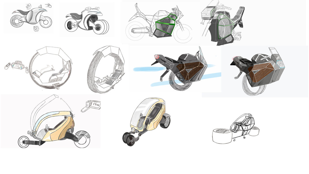 E-Motorcycle Concept Sketches