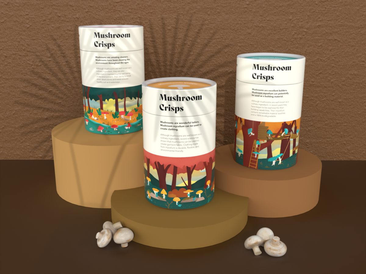 Mushroom Crisps Packaging
