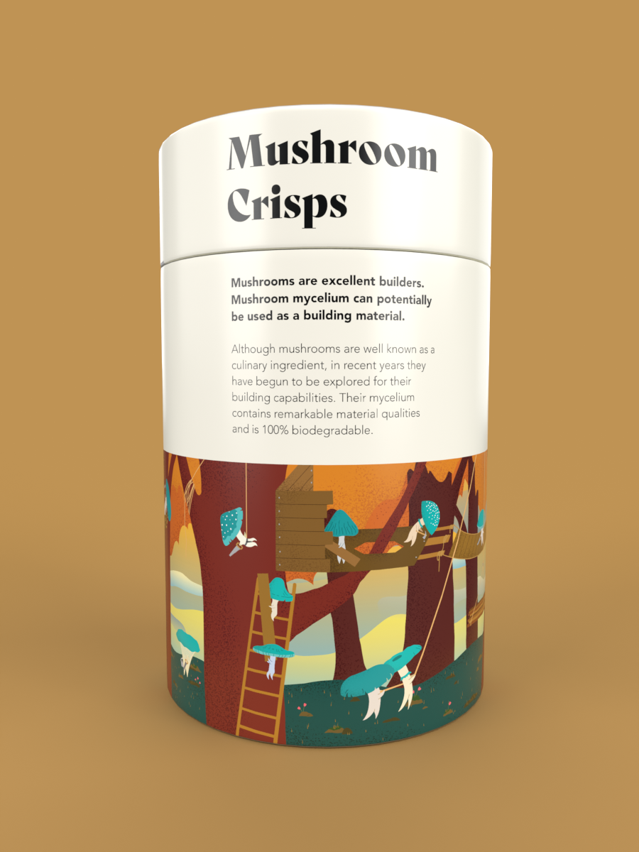 Mushroom Crisps Packaging