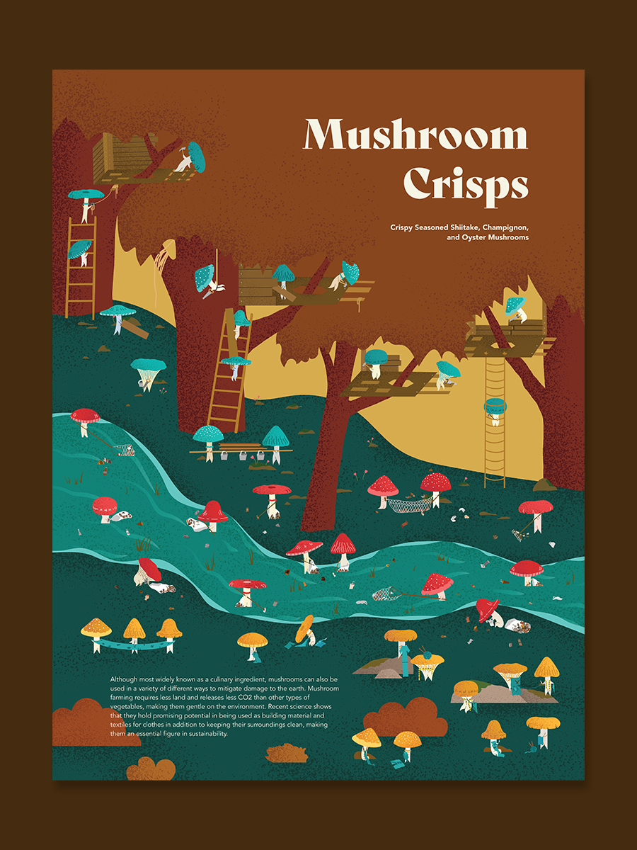 Mushroom Crisps Poster Ad