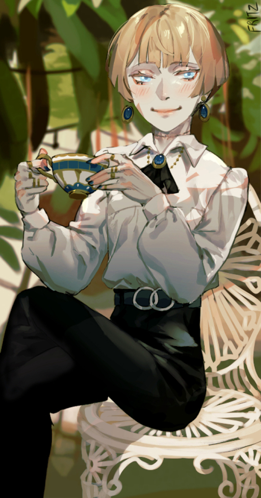 Happy Boy with Tea
